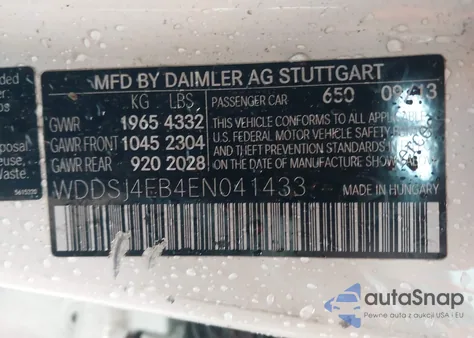 2014 Mercedes-Benz Cla 250 from USA, damaged, VIN WDDSJ4EB4EN041433